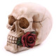 Fantasy Skull Head with Roses Ornament