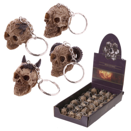 Novelty Keyring - Celtic Skull Head