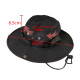 Boonie Sun Hat Bucket Cargo Safari Bush Summer Fishing Hat for Men and Women - Black