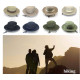 Boonie Sun Hat Bucket Cargo Safari Bush Summer Fishing Hat for Men and Women - Khaki