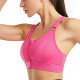 Back Closure Strappy Sports Bras Criss Cross Wireless Padded Workout Yoga Bra Tops - Hot Pink XL