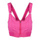 Back Closure Strappy Sports Bras Criss Cross Wireless Padded Workout Yoga Bra Tops - Hot Pink XL