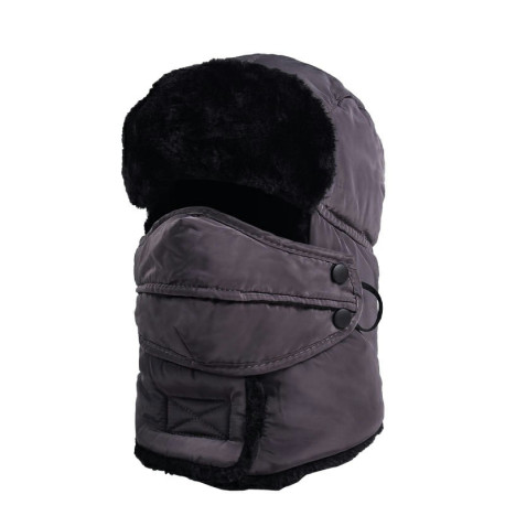 Unisex Winter Trooper Trapper Bomber Hat with Ear Flap Keeping Warm for Skating Skiing Outdoor Activities - Grey