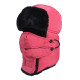 Unisex Winter Trooper Trapper Bomber Hat with Ear Flap Keeping Warm for Skating Skiing Outdoor Activities - Hot Pink