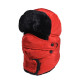 Unisex Winter Trooper Trapper Bomber Hat with Ear Flap Keeping Warm for Skating Skiing Outdoor Activities - Red