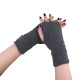 1 Pair Women Cotton Fingerless Arm Winter Gloves Hand Long Warmer Mittens - Grey