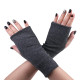 1 Pair Women Cotton Fingerless Arm Winter Gloves Hand Long Warmer Mittens - Grey