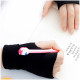 1 Pair Women Cotton Fingerless Arm Winter Gloves Hand Long Warmer Mittens - Navy