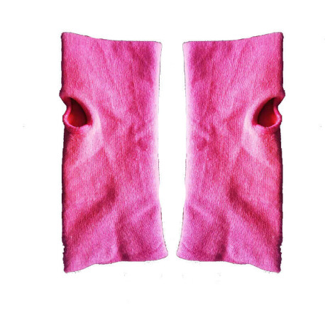 1 Pair Women Cotton Fingerless Arm Winter Gloves Hand Long Warmer Mittens - Hot Pink