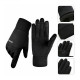 Winter Warm Windproof Fleece Lined Thermal Touch Screen Gloves for Outdoor Sport - Black M