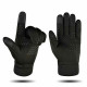 Winter Warm Windproof Fleece Lined Thermal Touch Screen Gloves for Outdoor Sport - Black M