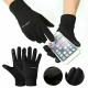 Winter Warm Windproof Fleece Lined Thermal Touch Screen Gloves for Outdoor Sport - Black M