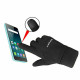 Winter Warm Windproof Fleece Lined Thermal Touch Screen Gloves for Outdoor Sport - Black M