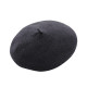 Girls Fashion French Classic Style Beret Hat - Deep Grey