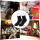 Winter Ladies Non Slip Soft Cozy Slipper Socks Fleece Lined Fluffy and Furry Knitted Warm Home Socks, Black