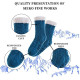 Winter Ladies Non Slip Soft Cozy Slipper Socks Fleece Lined Fluffy and Furry Knitted Warm Home Socks, Lake Blue