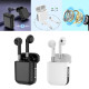 Wireless Bluetooth 5.3 In-Ear Earphones Battery LED Display for iPhone Samsung Android Phones - White