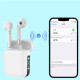 Wireless Bluetooth 5.3 In-Ear Earphones Battery LED Display for iPhone Samsung Android Phones - White