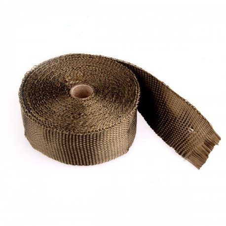 10M Basalt Titanium Heat Wrap Exhaust Manifold + 10 Stainless Steel Cable Ties 30cm