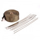 10M Basalt Titanium Heat Wrap Exhaust Manifold + 10 Stainless Steel Cable Ties 30cm