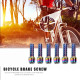 6 pcs/Set Bicycle Stem Bolts M5 x 18mm Stainless Steel Bolt Part for MTB - Multicolor