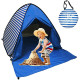 Pop Up Beach Tent Shade Sun Shelter UPF 50+ Canopy Cabana 2-3 Person - Dark Blue Stripes