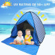 Pop Up Beach Tent Shade Sun Shelter UPF 50+ Canopy Cabana 2-3 Person - Dark Blue Stripes