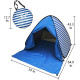 Pop Up Beach Tent Shade Sun Shelter UPF 50+ Canopy Cabana 2-3 Person - Dark Blue Stripes