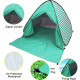 Pop Up Beach Tent Shade Sun Shelter UPF 50+ Canopy Cabana 2-3 Person - Lake Green Stripes