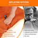 Portable Inflatable Camping Sleeping Mat Mattress with Pillow Built in Foot Pump - Orange