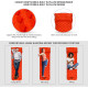 Portable Inflatable Camping Sleeping Mat Mattress with Pillow Built in Foot Pump - Orange