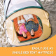 Portable Inflatable Camping Sleeping Mat Mattress with Pillow Built in Foot Pump - Orange