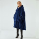 Super Wide Loose Cozy Oversized Wearable Hoodie Sweatshirt Blanket for Adults Men Women - Blue