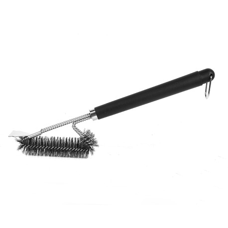 BBQ Grill Cleaning Brush and Scraper Safe Stainless Steel Grill Brush for Grilling Grates - Black