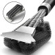 BBQ Grill Cleaning Brush and Scraper Safe Stainless Steel Grill Brush for Grilling Grates - Black