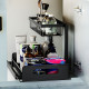 2 Tier Under Sink Pull-out Drawer Storage Shelf Organizer for Kitchen Bathroom - Black