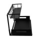 2 Tier Under Sink Pull-out Drawer Storage Shelf Organizer for Kitchen Bathroom - Black