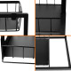 2 Tier Under Sink Pull-out Drawer Storage Shelf Organizer for Kitchen Bathroom - Black