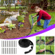 10 Metre Flexible Garden Border Grass Lawn Path Edging Border with Pegs - Black