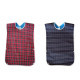 2pcs Adult Elderly Disable Mealtime Bib Clothing Protector Large Apron Waterproof - Blue + Red