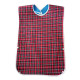 2pcs Adult Elderly Disable Mealtime Bib Clothing Protector Large Apron Waterproof - Blue + Red