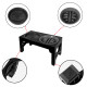 Raised Slow Feeder Dog Bowls Elevated Food Water Feeding Pet Bowl with 5 Heights Adjustable - Black