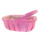 Pink Softwood Trug &amp; Folding Handle 28cm