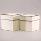 Cream Square Hat Boxes Set of 2