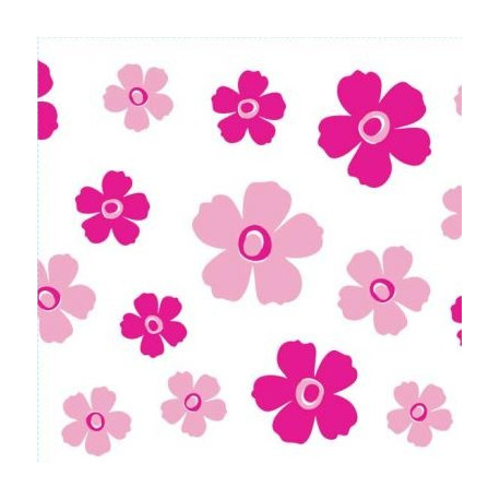 80cm Baby Pink and Hot Pink Fleur Film