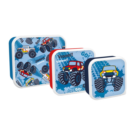 Pack of 3 Boys Printed Food Boxes