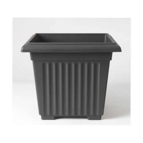 Stewart Corinthian 40cm Square Planter - Black