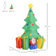 5ft Inflatable Christmas Tree Xmas Air Blown Holiday Decoration LED Lawn Yard Outdoor Ornaments