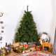 1.5m 5ft Pre-Lit Christmas Tree Artificial Spruce Xmas Tree Warm White LED Holiday Décor with Metal Stand