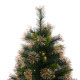 1.5m 5ft Pre-Lit Christmas Tree Artificial Spruce Xmas Tree Warm White LED Holiday Décor with Metal Stand